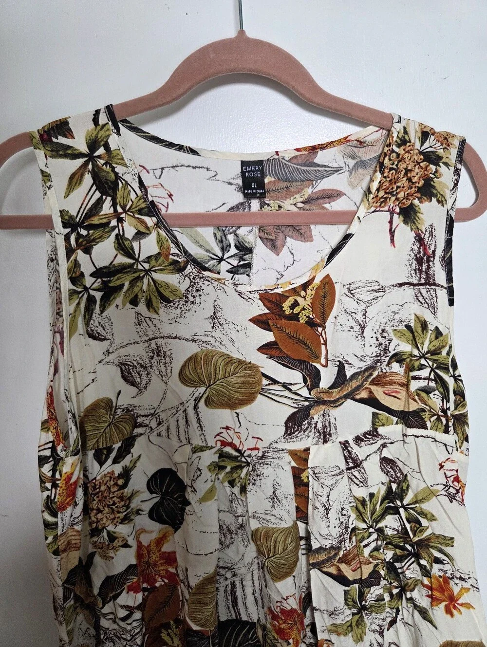 Emery Rose floral print sleeveless dress, size XL